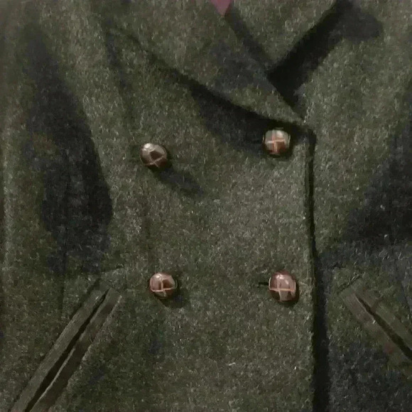 Boden Blazer Jacket Charcoal Gray Wool Short Double Breasted Size 6 US - Picture 3 of 12